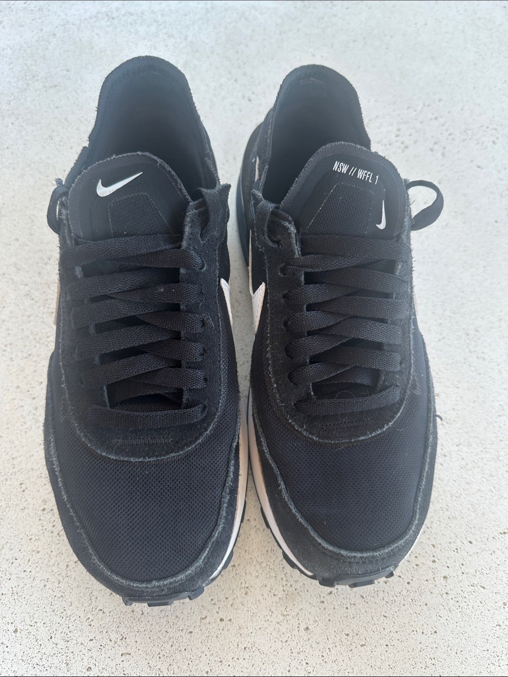 Nike Waffle One "Black/White-Orange" Women's Shoe
